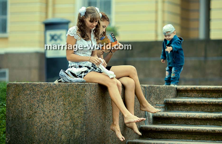 mujeres rusas en la calle